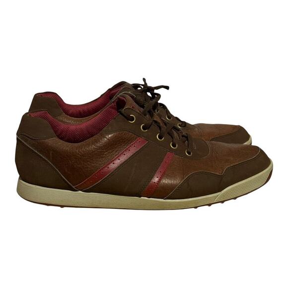 FootJoy Other - FootJoy Casual Street Style Golf Shoes Brown Red Men's 11.5 Leather Comfort